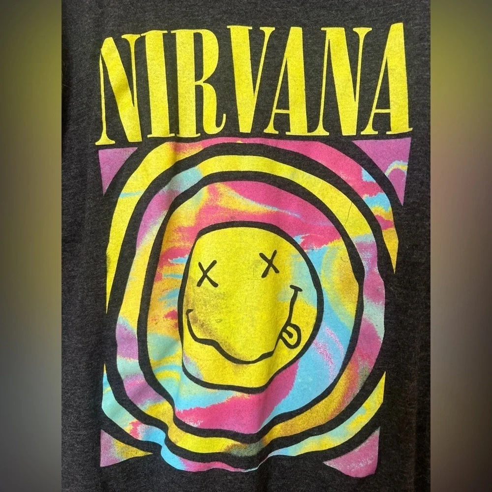 NIRVANA Kids Black Tee with Vibrant Graphic